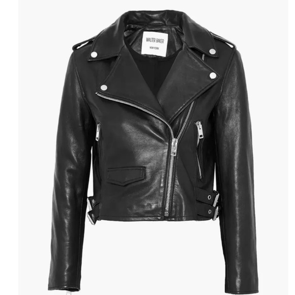 Walter Baker Jackets & Coats Walter Baker Allison Womens Lamb Leather Zip Biker Moto Jacket